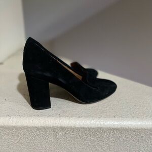 Sarto Franco Sarto Albright black Suede leather Pumps thick heels 9.5 New no box